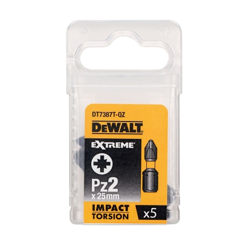 Биты ударные DEWALT IMPACT DT7387T, Torsion Pz2, 25 мм, 5 шт.