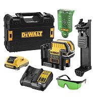 Самовыравнивающийся комбинированный ЗЕЛЕНЫЙ лазерный уровень DEWALT DCE0825D1G