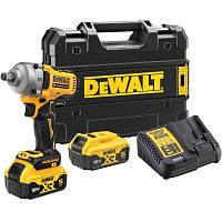 Аккумуляторный гайковерт DEWALT DCF891P2T, 18 В, 1084 Нм, 3250 уд/мин, с 2 АКБ 5 Ач и ЗУ, в кейсе TSTAK (DCF891P2T-QW)