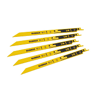 Полотна для сабельных пил Bi-Metal DT2416 DEWALT, 228 мм, TPI 14/18, 5 шт