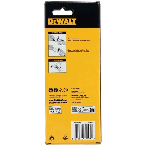 Нож DEWALT DWHT10998-0, с выдвижным лезвием фото 3