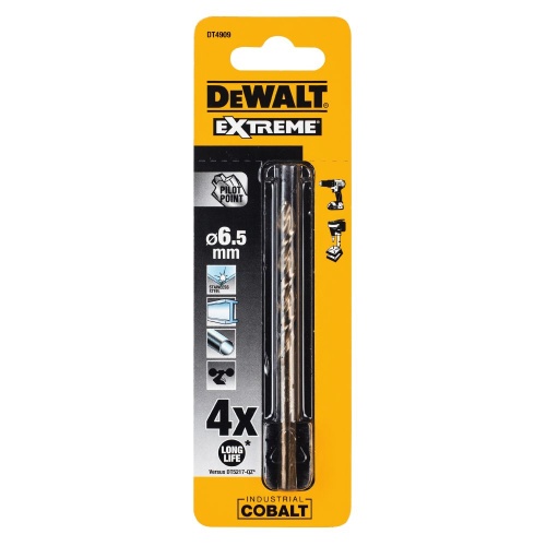 Сверло DEWALT DT4909, по металлу COBALT 5%, 6.5 x 101 x 58 мм Сверло DEWALT DT4909, по металлу COBALT 5%, 6.5 x 101 x 58 мм