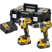 Аккумуляторный набор DEWALT DCK266P2T, 18 В: ударная дрель-шуруповерт DCD796 + шуруповерт DCF887, 2 АКБ 5 Ач и ЗУ, в кейсе TSTAK (DCK266P2T-QW)