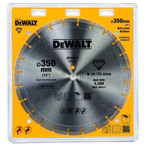 Диск алмазный DEWALT DT40213 350х25.4мм (DT40213-QZ) Диск алмазный DEWALT DT40213 350х25.4мм (DT40213-QZ)